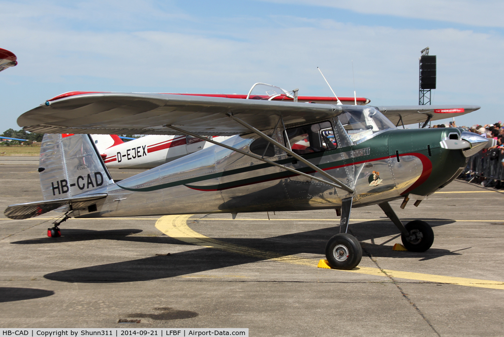 HB-CAD, 1947 Cessna 140 C/N 13033, Participant of the LFBF Airshow 2014 - Demo aircraft