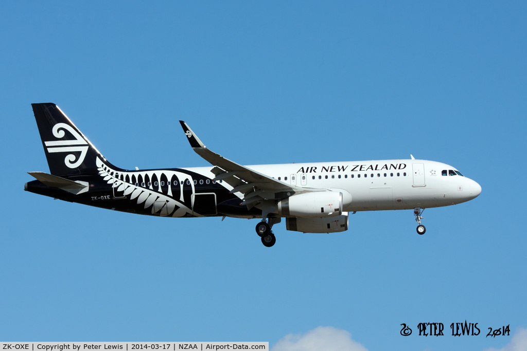ZK-OXE, 2014 Airbus A320-232 C/N 5993, Air New Zealand Ltd., Auckland