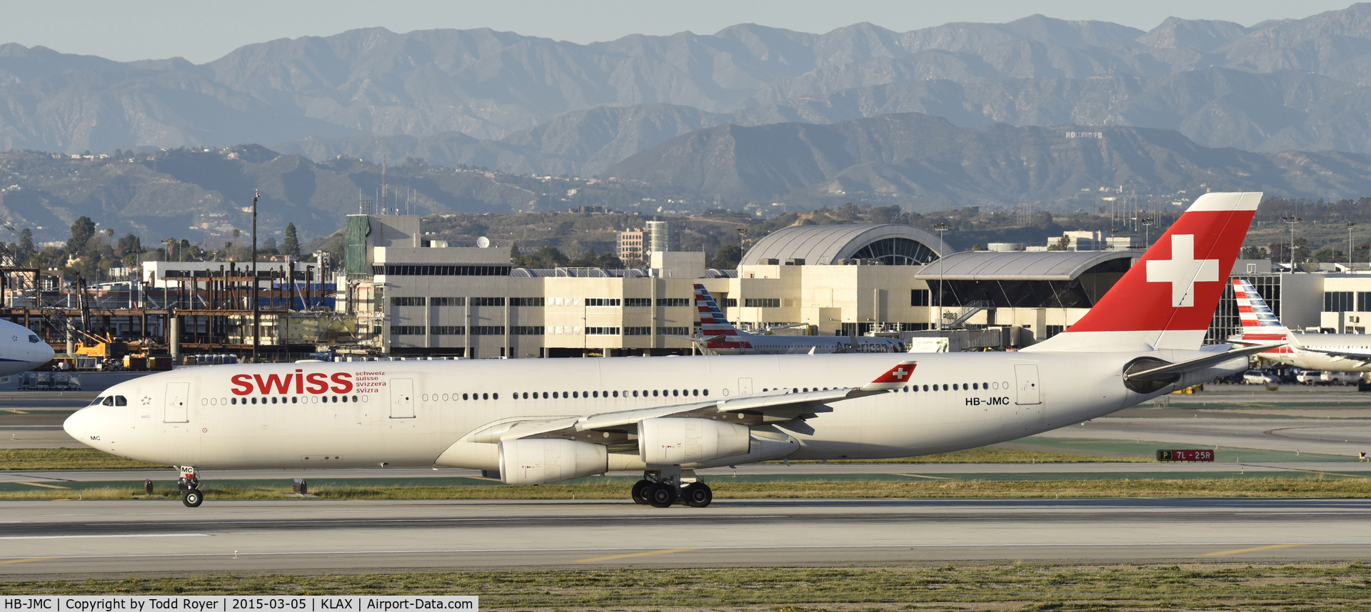HB-JMC, 2003 Airbus A340-313 C/N 546, Arrived at LAX on 25L