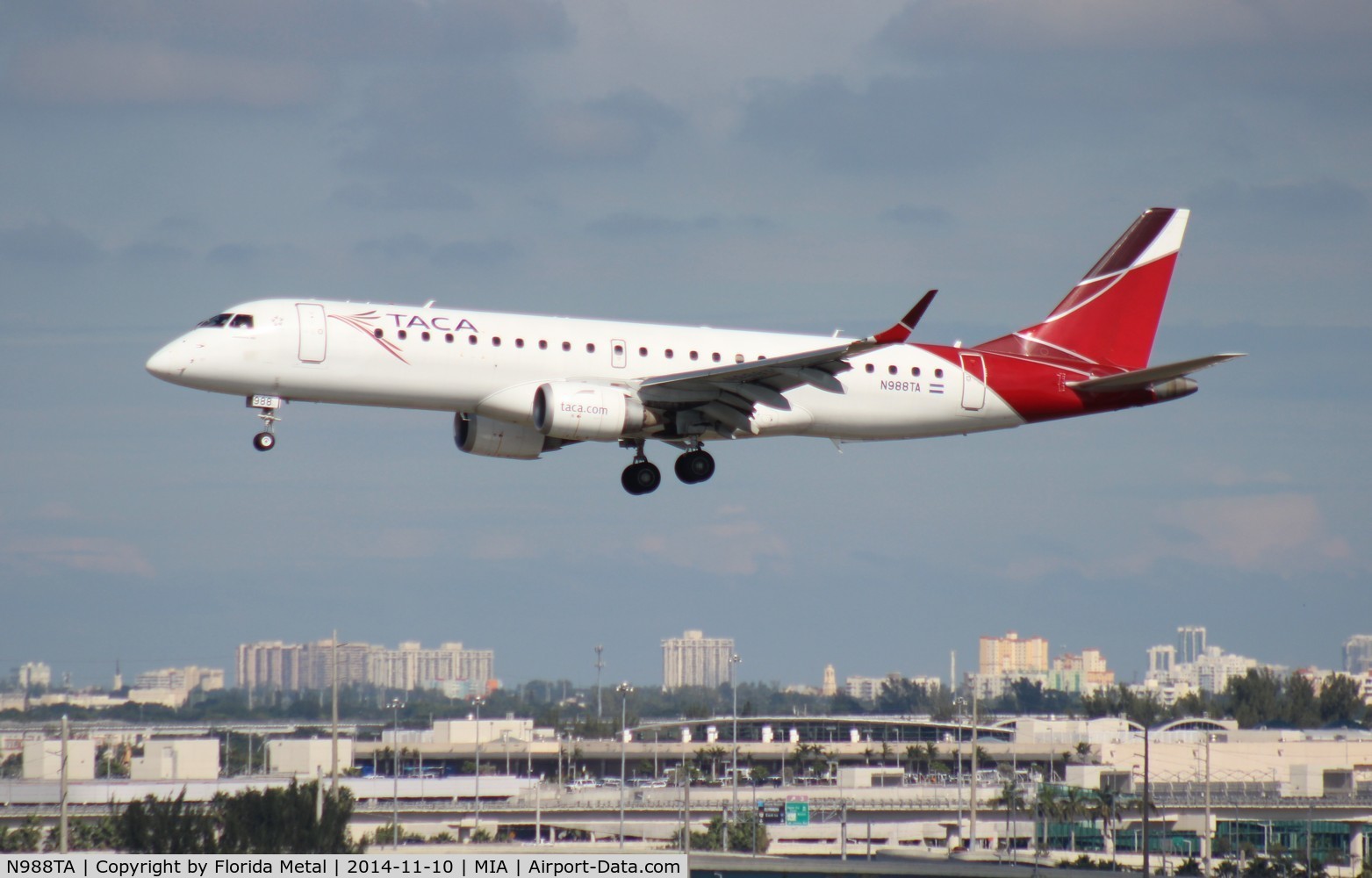 N988TA, 2010 Embraer ERJ-190-100 IGW 190AR C/N 19000399, Taca E190