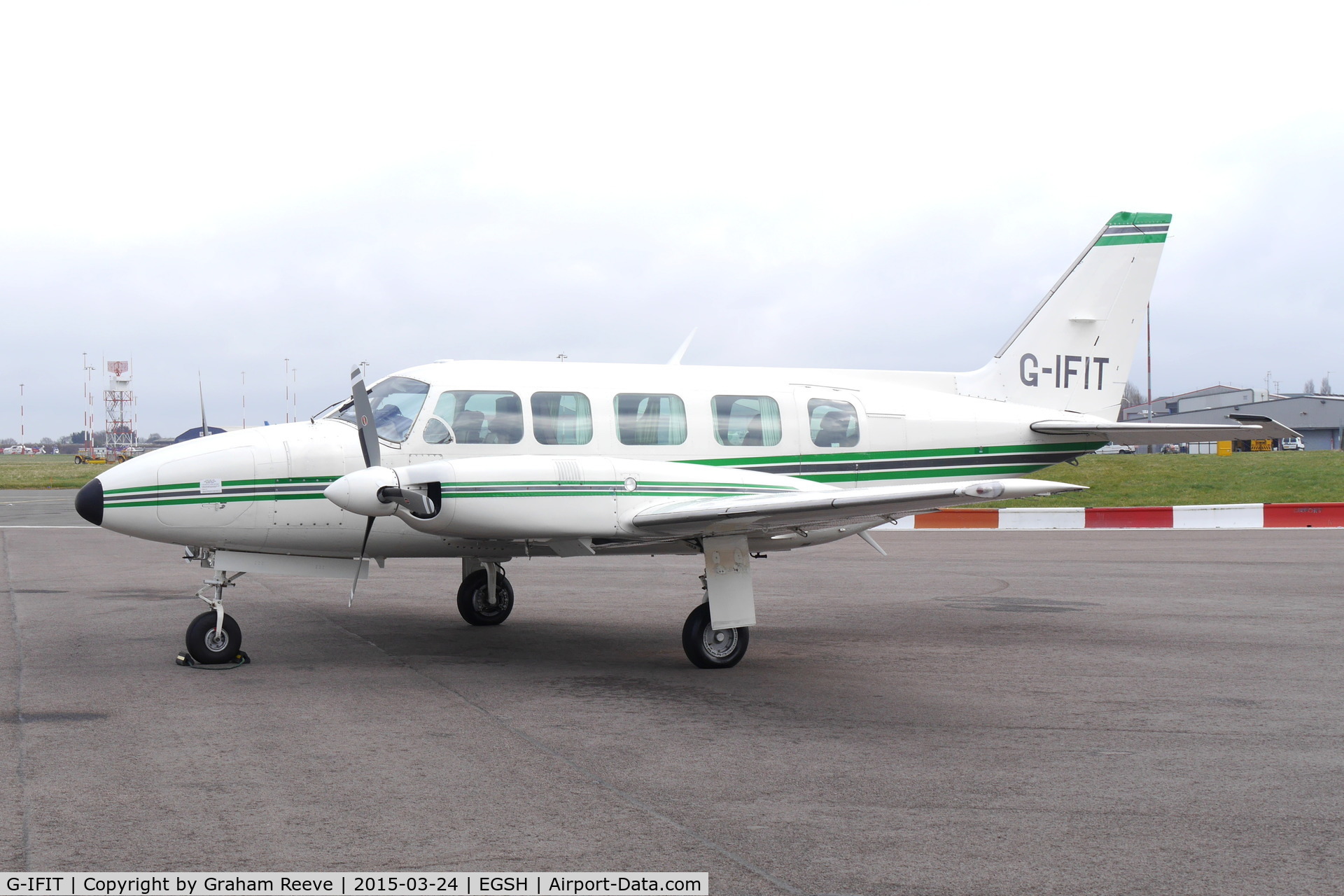 G-IFIT, 1980 Piper PA-31-350 Chieftain C/N 31-8052078, Parked at Norwich.