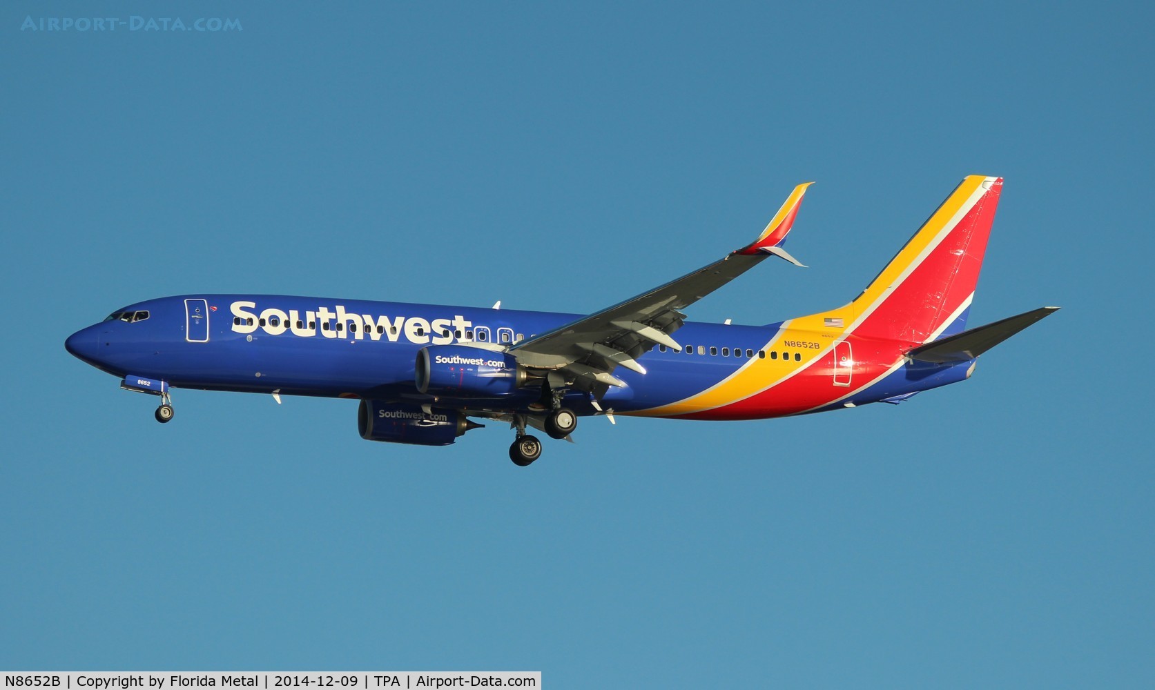 N8652B, 2014 Boeing 737-8H4 C/N 36971, Southwest