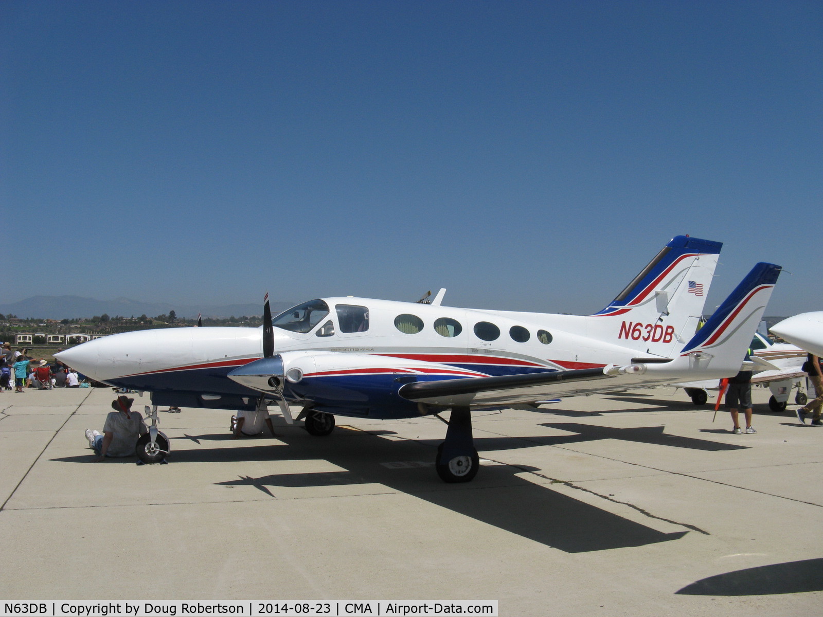 N63DB, Cessna 414A Chancellor C/N 414A1211, Cessna 414A CHANCELLOR, two Continental TSIO-520-NB 310 Hp each direct-drive engines, a lighter, simpler, lower cost version derived from C 421. Bonded wet wing with no tip tanks.