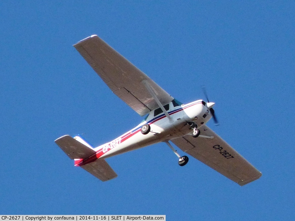 CP-2627, 1976 Cessna 150 C/N 15077659, A training plane of Aerodinos, with new red lines