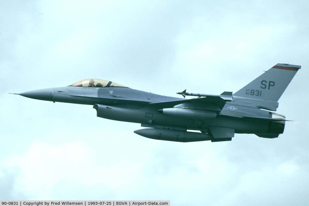 90-0831, 1990 General Dynamics F-16C Fighting Falcon C/N CC-31, 
