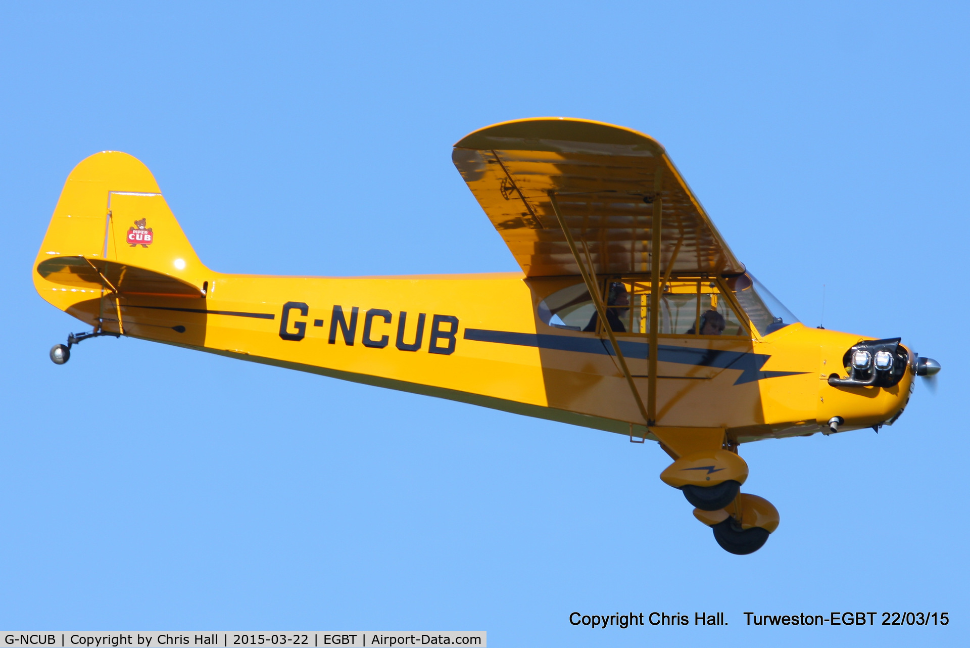 G-NCUB, 1944 Piper L-4H Grasshopper (J3C-65D) C/N 11599, at the Vintage Aircraft Club spring rally