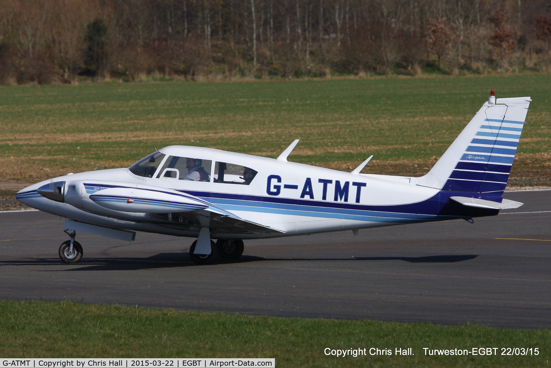 G-ATMT, 1964 Piper PA-30-160 Twin Comanche Twin Comanche C/N 30-439, at the Vintage Aircraft Club spring rally