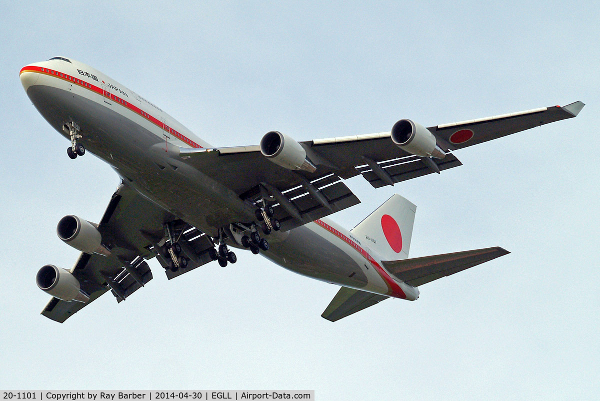 20-1101, 1990 Boeing 747-47C C/N 24730, Boeing 747-47C [24730] (Japanese Air Self Defence Force) Home~G 30/04/2014. On approach 27R.