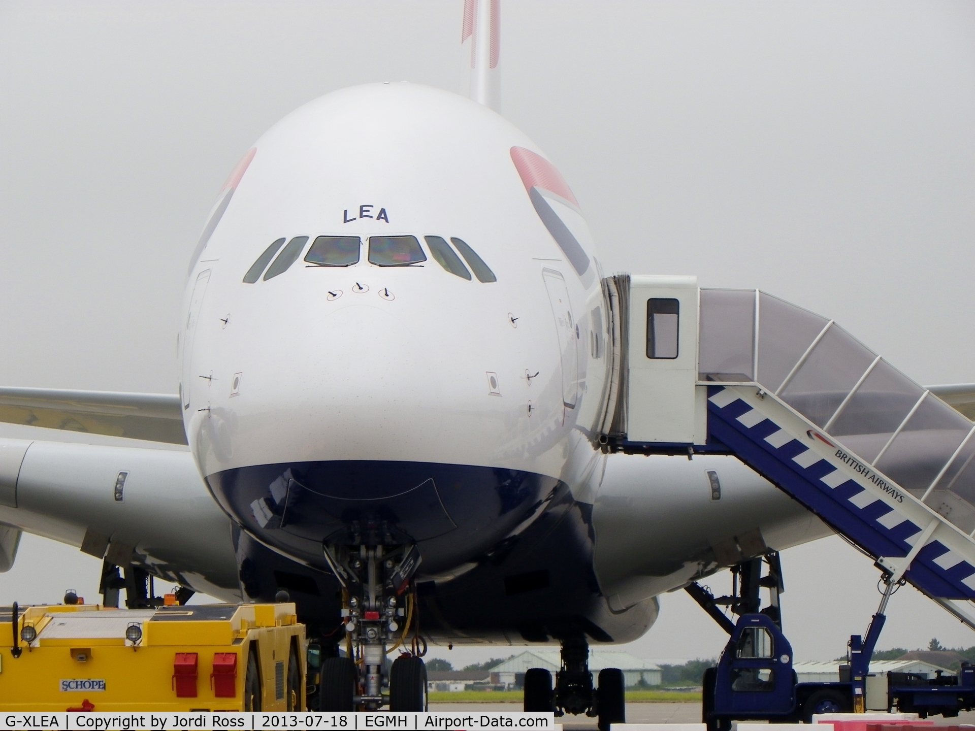 G-XLEA, 2012 Airbus A380-841 C/N 095, AT Manston for crew training