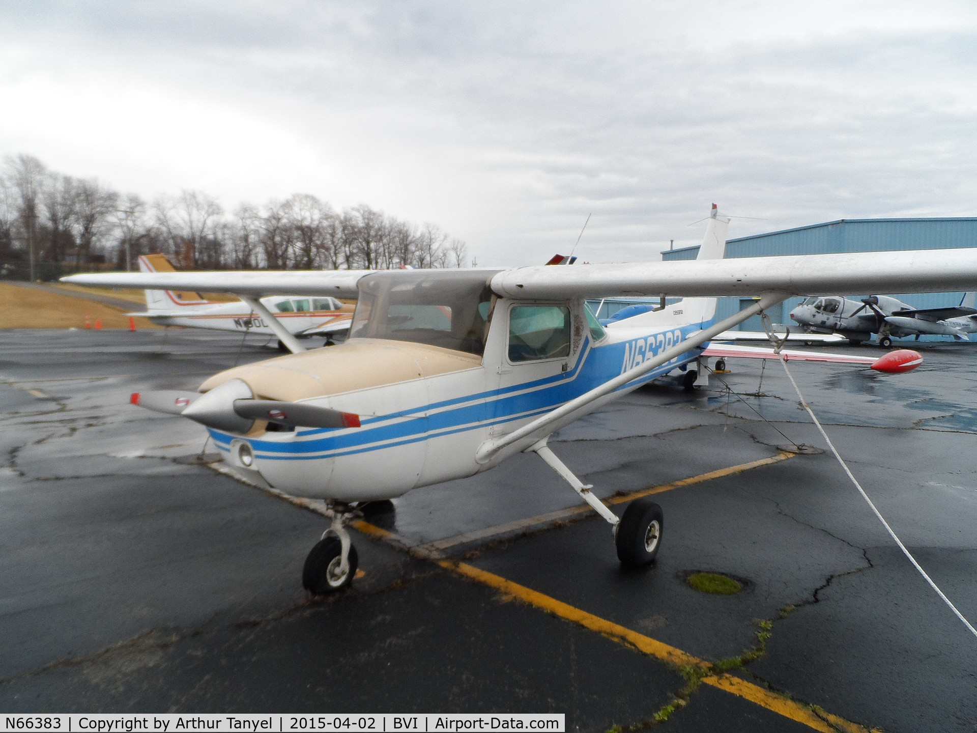N66383, 1974 Cessna 150M C/N 15076007, Parked @ BVI