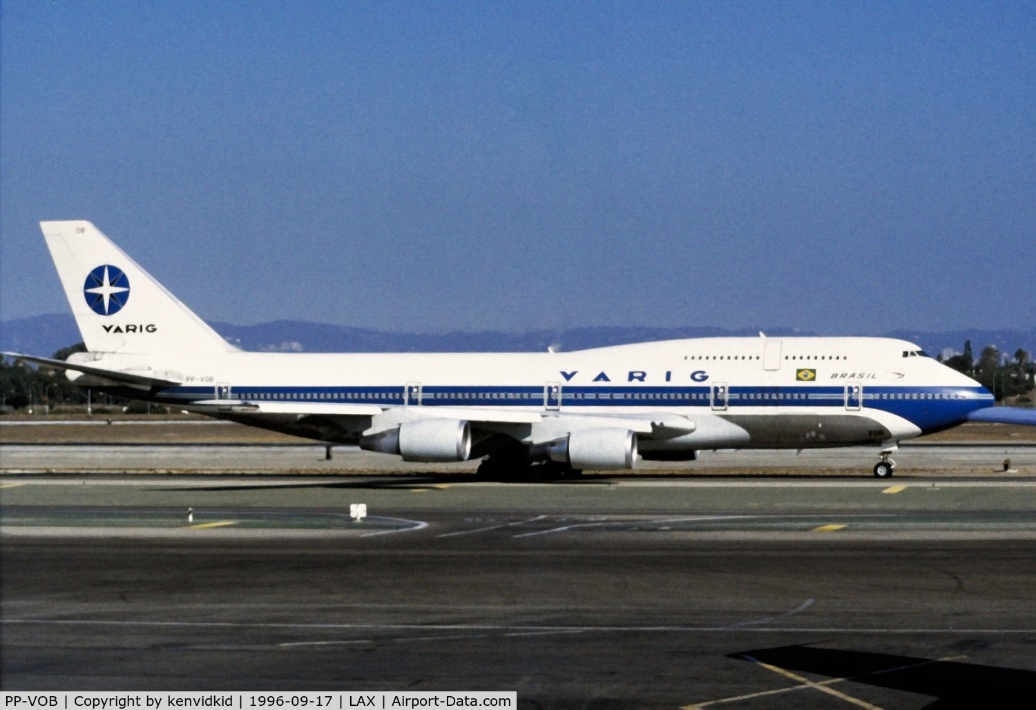 PP-VOB, 1988 Boeing 747-341 C/N 24107, Copied from slide.