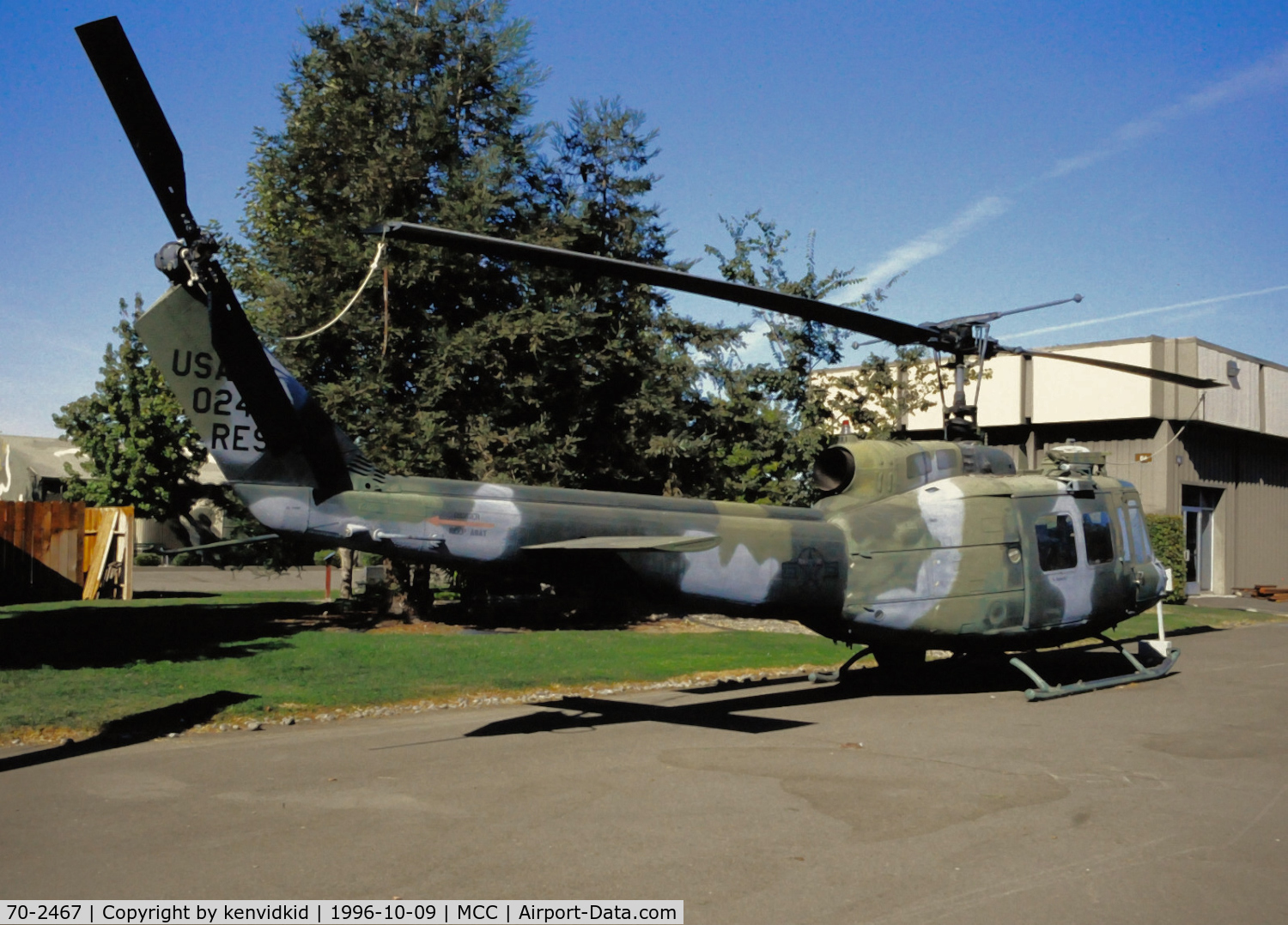 70-2467, 1970 Bell HH-1H Iroquois C/N 17111, Copied from slide.
