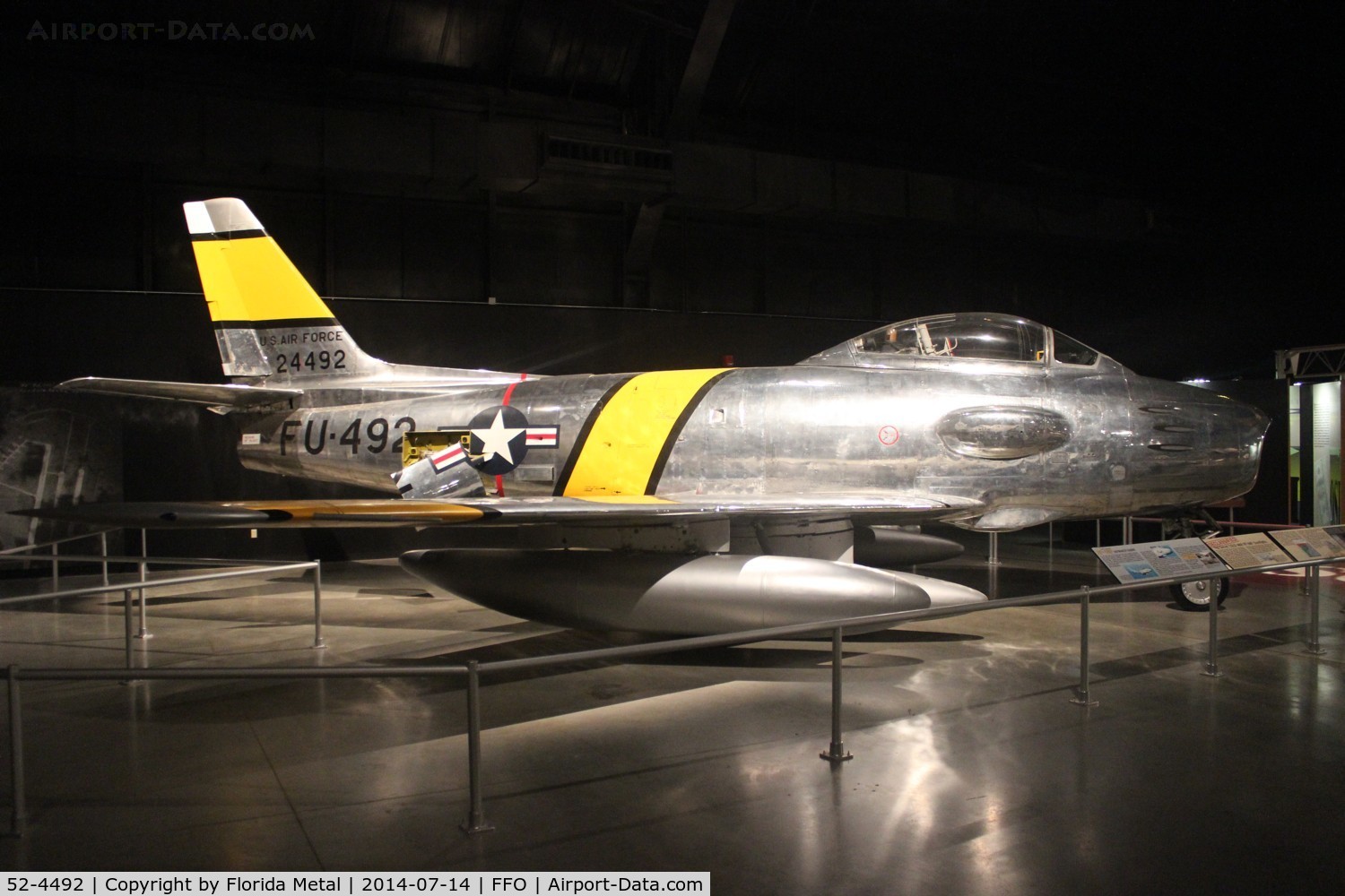 52-4492, 1952 North American RF-86F-30-NA Sabre C/N 191-88, RF-86F
