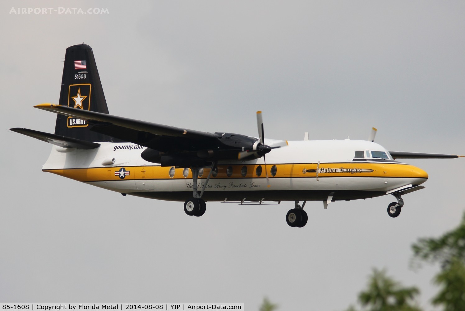 85-1608, 1984 Fokker C-31A (F27-400M) Troopship C/N 10668, C-31A Golden Knights