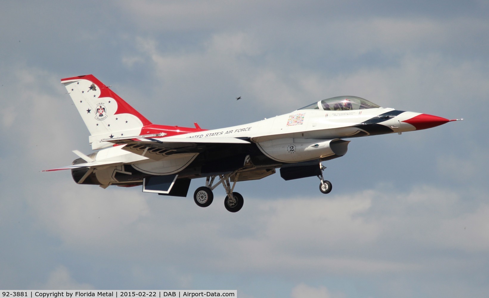 92-3881, 1992 General Dynamics F-16C Fighting Falcon C/N CC-123, Thunderbirds F-16