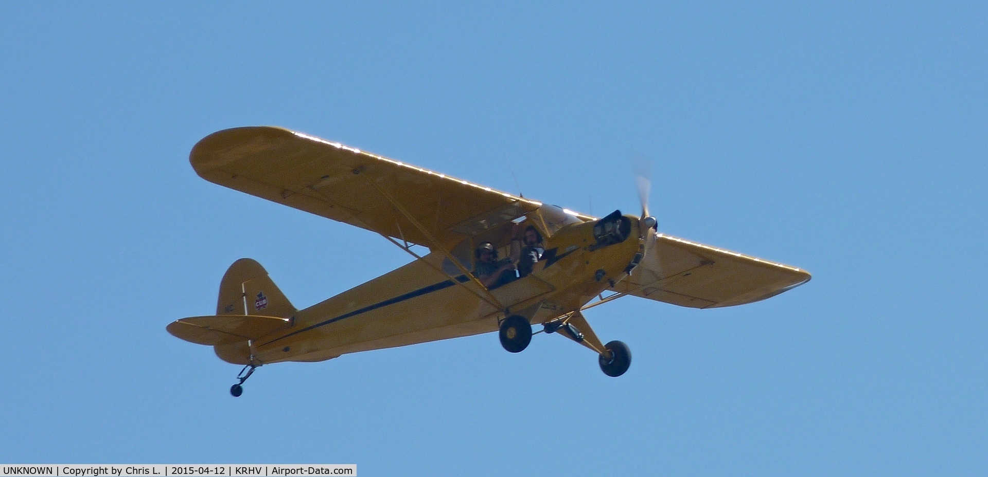 UNKNOWN, Piper Cub C/N UNKNOWN, A local Piper Cub taking off on runway 31R at Reid Hillview.