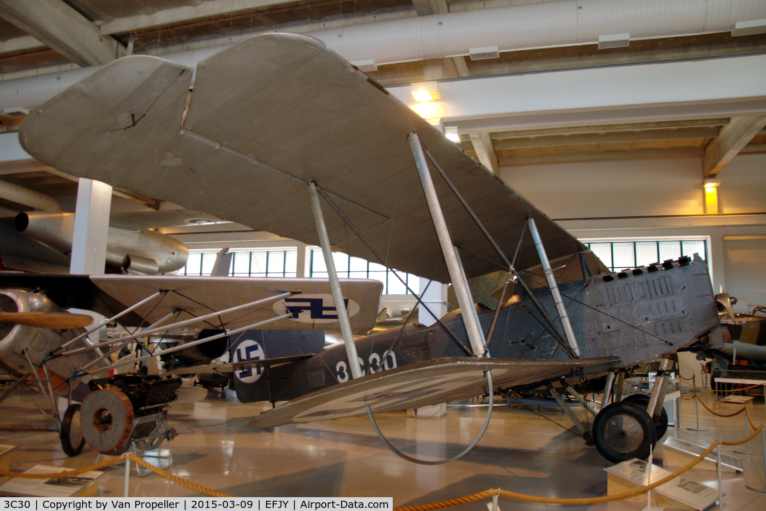 3C30, Breguet 14A2 C/N Not found 3C30, Breguet 14 A.2 of the Finnish Air Force preserved at the Aviation Museum of Central Finland at Tikkakoski.