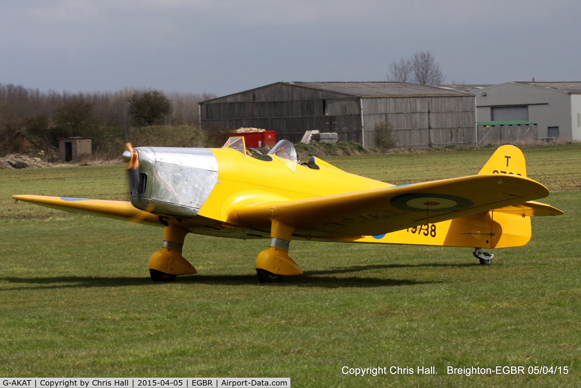 G-AKAT, 1940 Miles M14A Hawk Trainer 3 C/N 2005, at the Easter Homebuilt Aircraft Fly-in