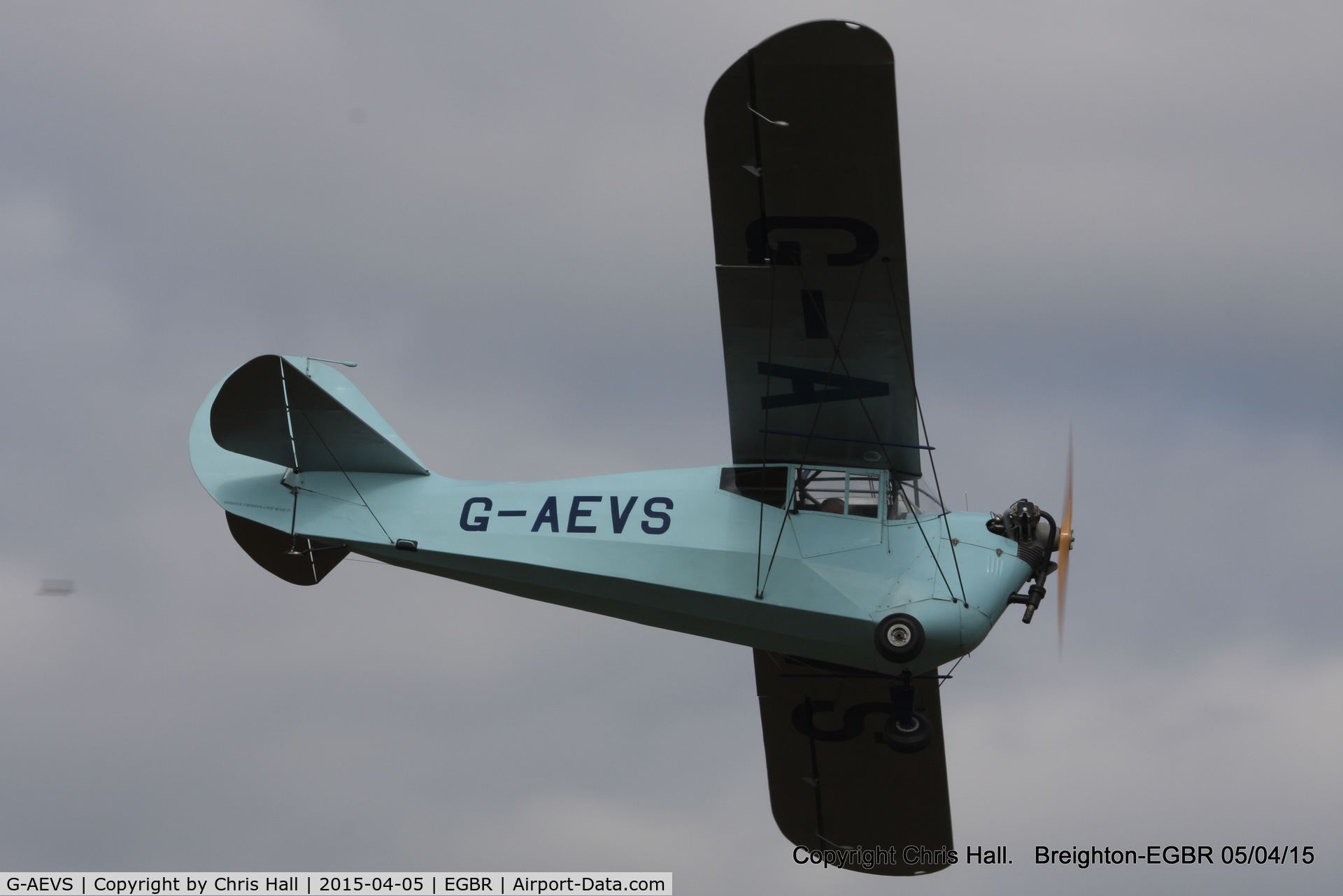 G-AEVS, 1937 Aeronca 100 C/N AB114, at the Easter Homebuilt Aircraft Fly-in