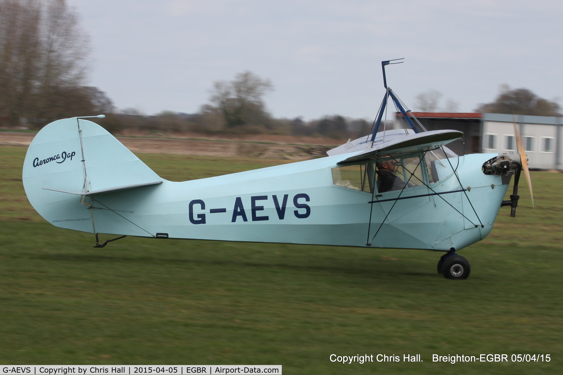 G-AEVS, 1937 Aeronca 100 C/N AB114, at the Easter Homebuilt Aircraft Fly-in