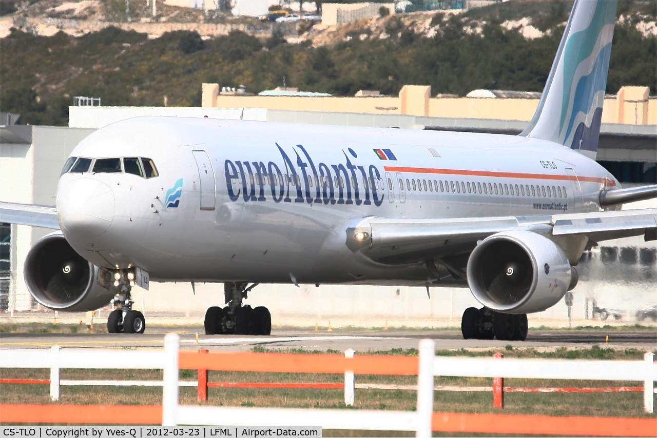 CS-TLO, 1989 Boeing 767-383/ER C/N 24318, Boeing 767-383ER, Lining up prior take off rwy 31R, Marseille-Provence Airport (LFML-MRS)
