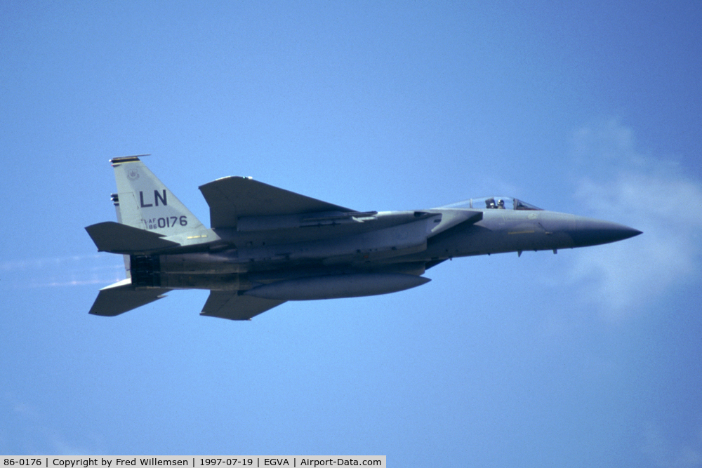 86-0176, 1986 McDonnell Douglas F-15C Eagle C/N 1027/C404, 493FS LN