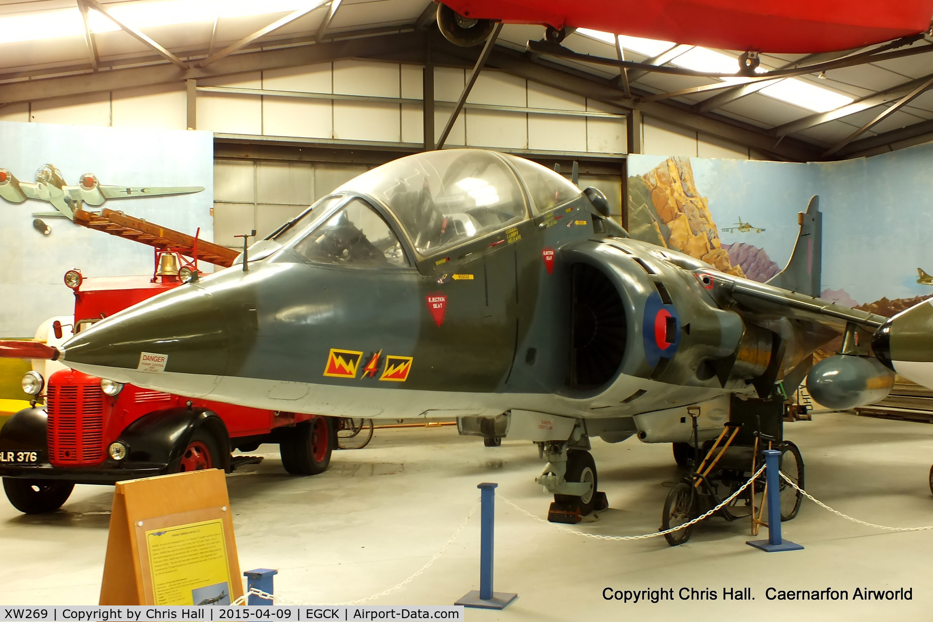 XW269, 1971 Hawker Siddeley Harrier T.4 C/N 212008, at Caernarfon Airworld