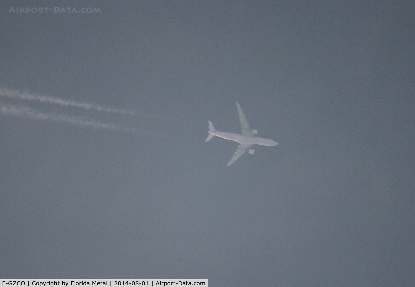 F-GZCO, 2006 Airbus A330-203 C/N 657, Air France A330-200 flying 35,000 ft over Livonia Michigan ORD-CDG info from flightradar24