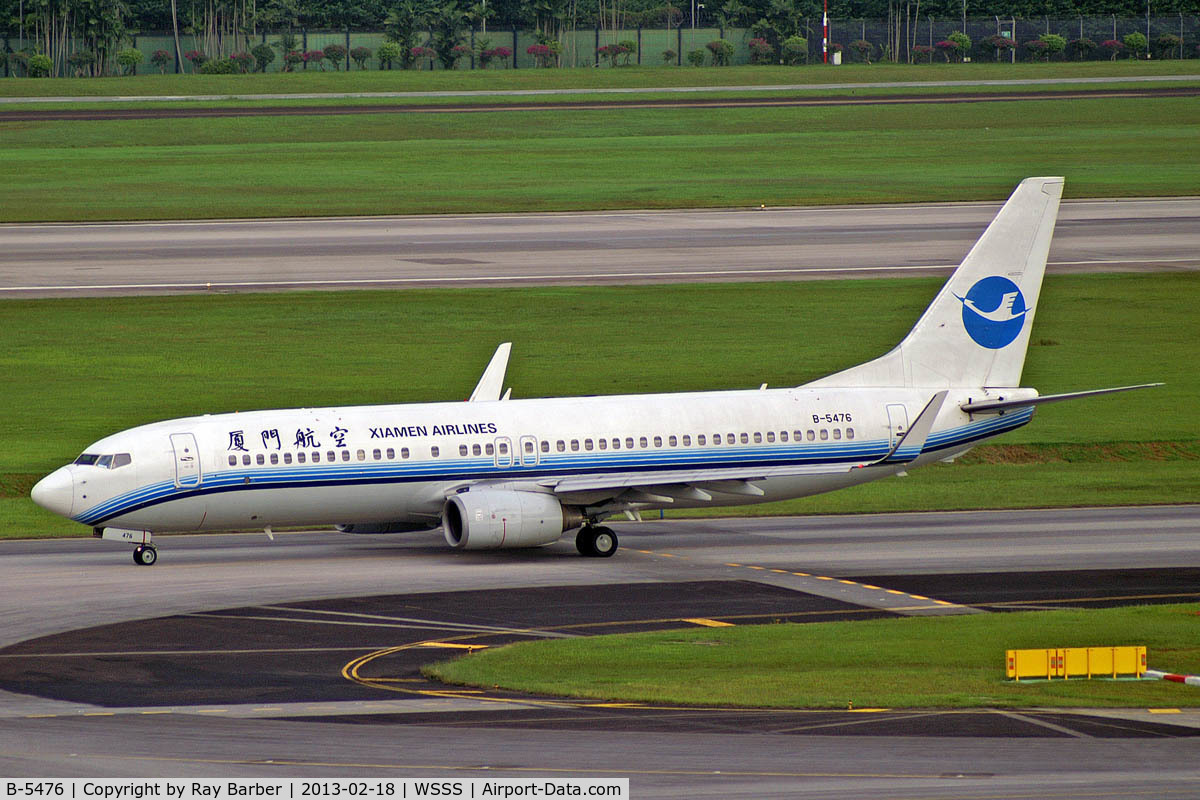 B-5476, 2009 Boeing 737-85C C/N 35056, Boeing 737-85C [35056] (Xiamen Airlines) Singapore-Changi~9V 18/02/2013