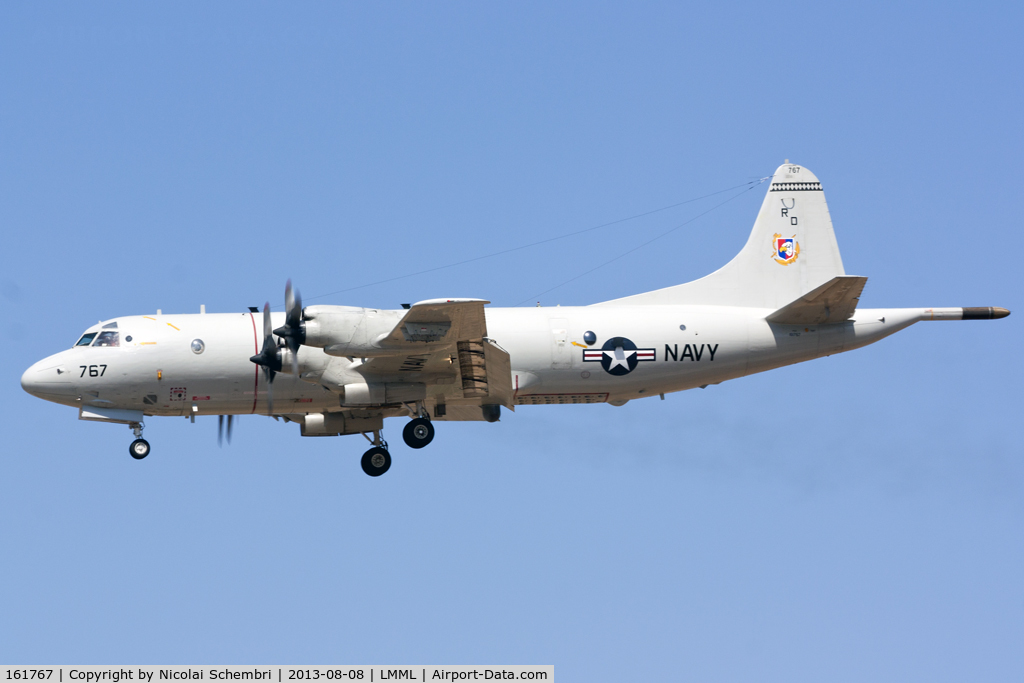 161767, 1985 Lockheed P-3C Orion C/N 285G-5783, Circuits runway 31 at Luqa