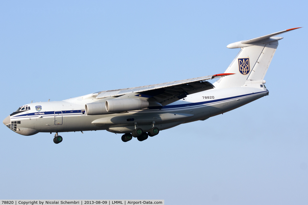 78820, 1989 Ilyushin Il-76MD C/N 0093496907, Landing runway 31