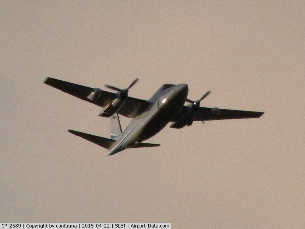 CP-2589, 1978 Rockwell 690B Turbo Commander C/N 11463, Approaching El Trompillo, from a large distance