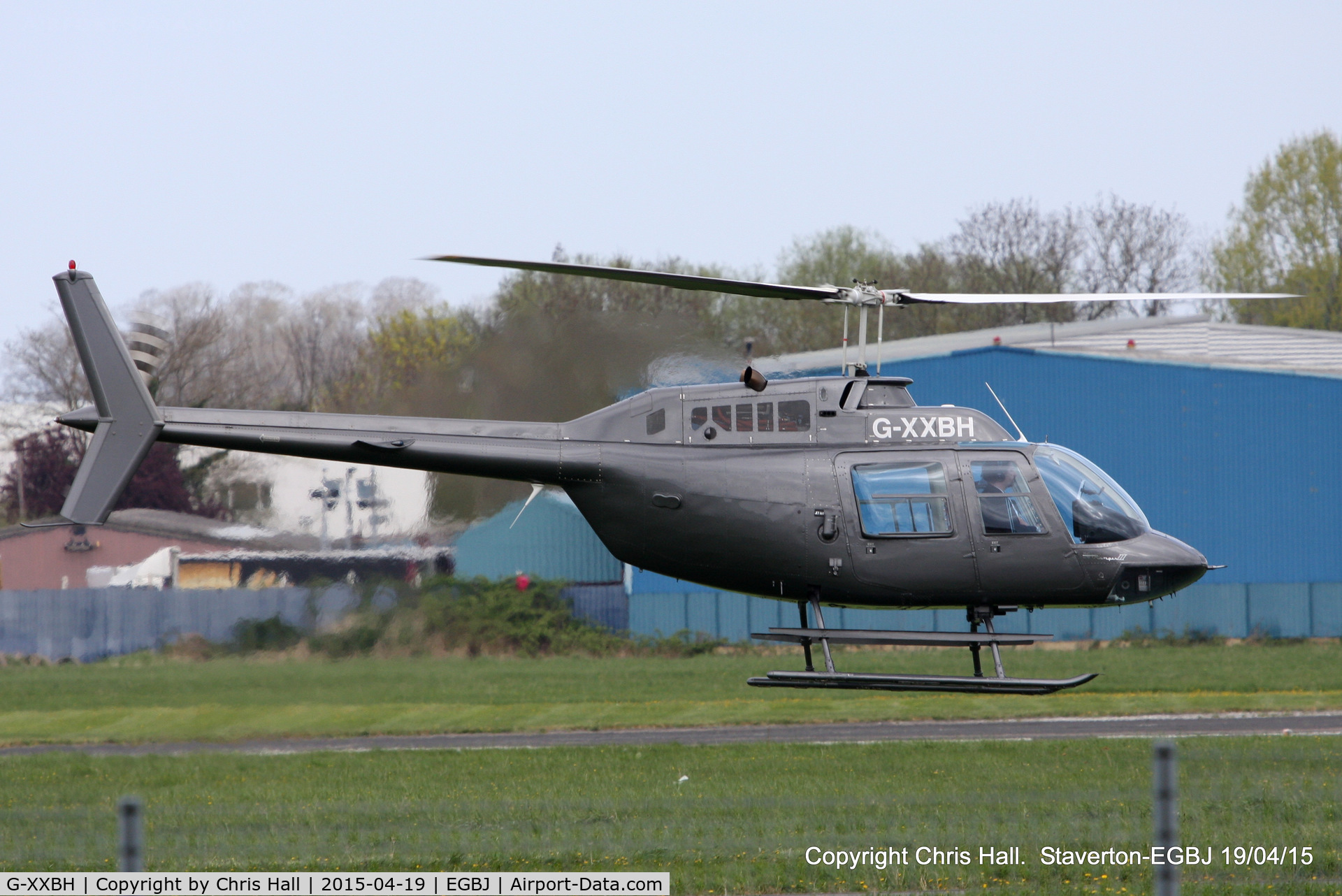 G-XXBH, 1980 Agusta AB-206B-3 JetRanger III C/N 8596, at Staverton