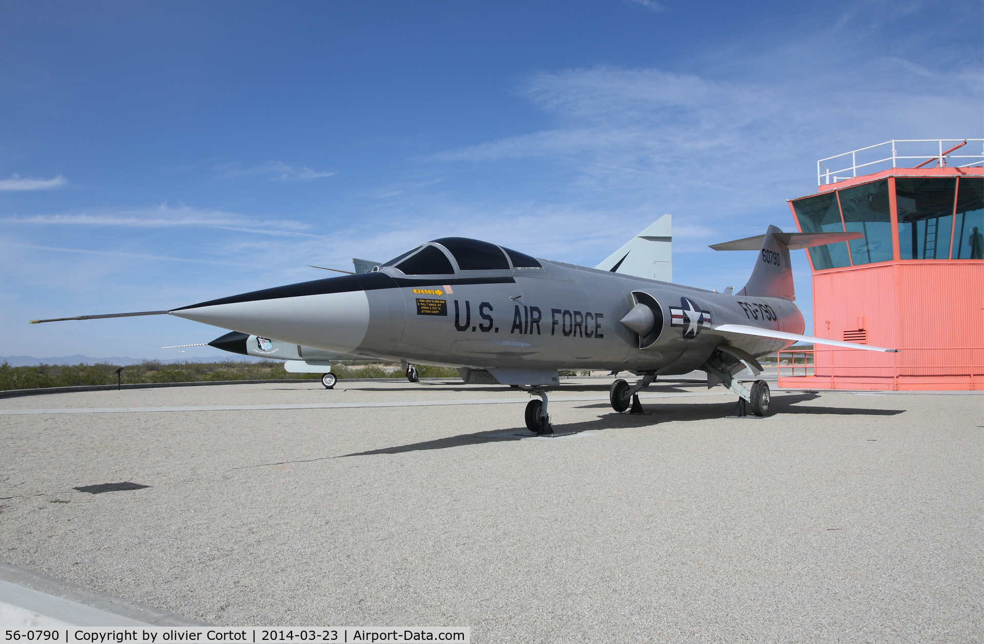 56-0790, Lockheed F-104A Starfighter C/N 187-1078, Edwards west gate