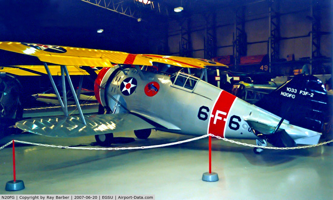 N20FG, 1938 Grumman F3F-2 C/N 1033, Grumman F3F-2 [Bu1033] Duxford~G 27/09/2001