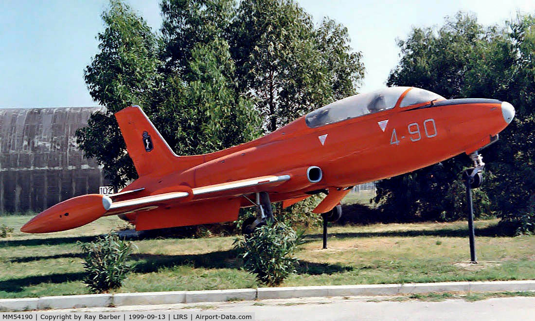 MM54190, Aermacchi MB-326E C/N 6195/40, MM54190   Aermacchi MB-326E [6195] (Italian Air Force) Grosseto~I 13/09/1999