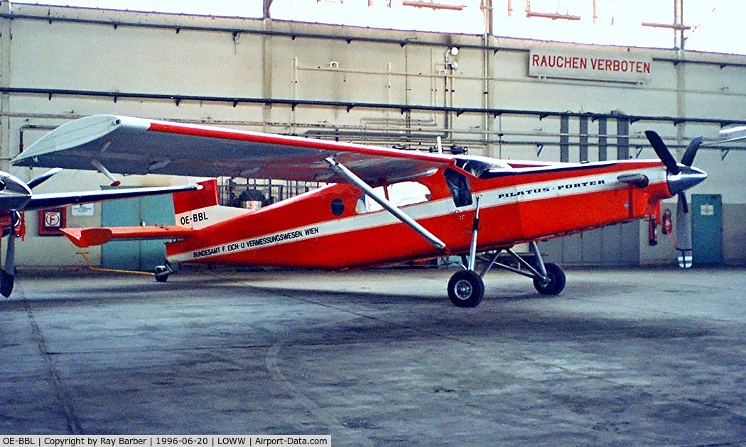 OE-BBL, Pilatus PC-6/B2-H2 Turbo Porter C/N 664, Pilatus PC-6/B2-H2 Turbo Porter [664] Vienna-Schwechat~OE 20/06/1996
