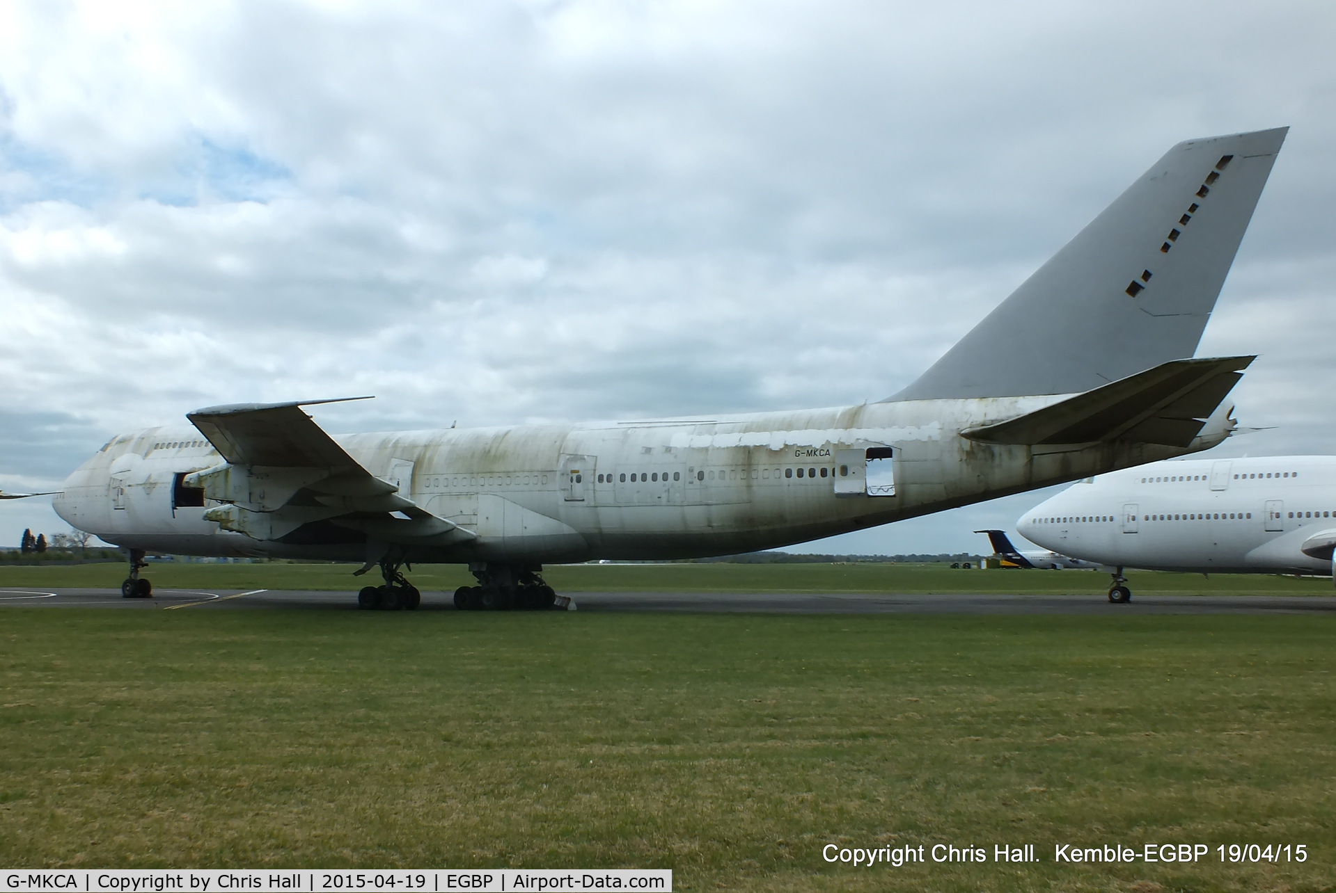 G-MKCA, 1980 Boeing 747-2B5B/SF C/N 22482, stored at Kemble since august 2009