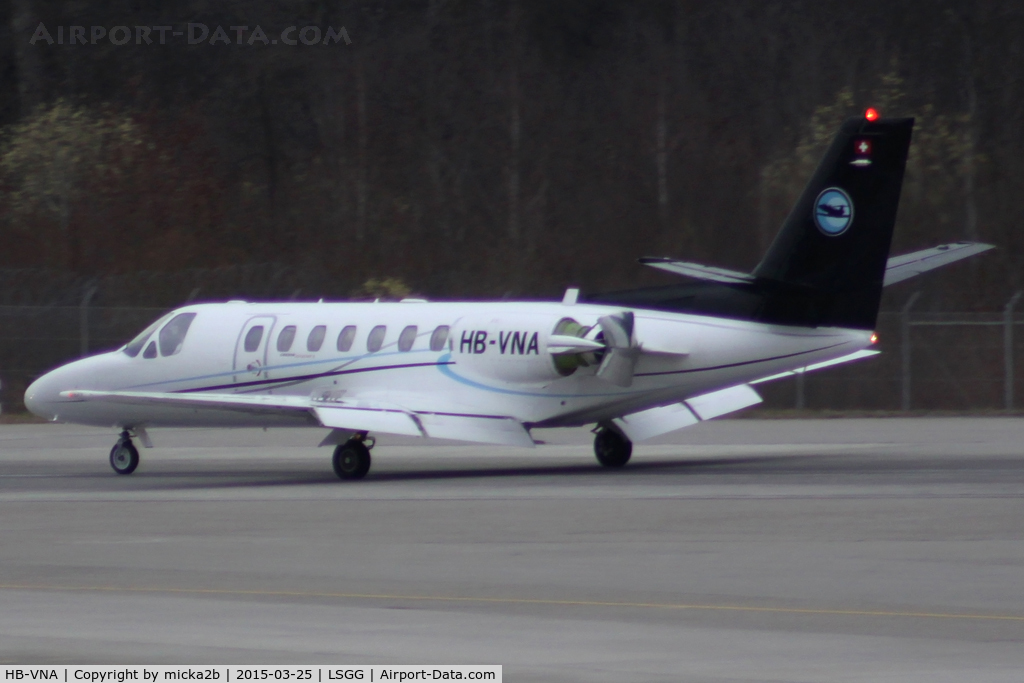 HB-VNA, 1994 Cessna 560 Citation Ultra C/N 560-0280, Landing