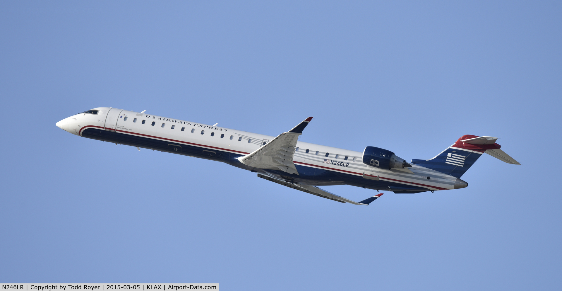 N246LR, 2009 Bombardier CRJ-900LR (CL-600-2D24) C/N 15239, Departing LAX on 25R