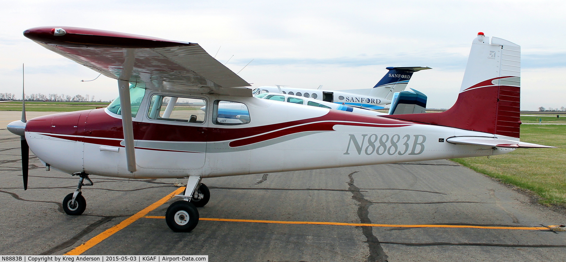 N8883B, 1958 Cessna 172 C/N 36583, 2015 EAA Chapter 380 Fly-in