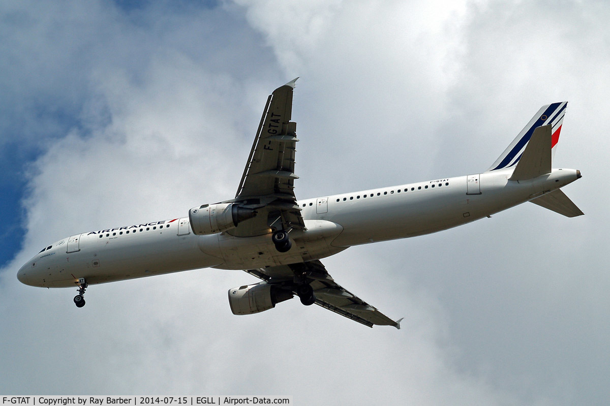 F-GTAT, 2008 Airbus A321-211 C/N 3441, Airbus A321-211 [3441] (Air France) Home~G 15/07/2014. On approach 27R revised scheme.