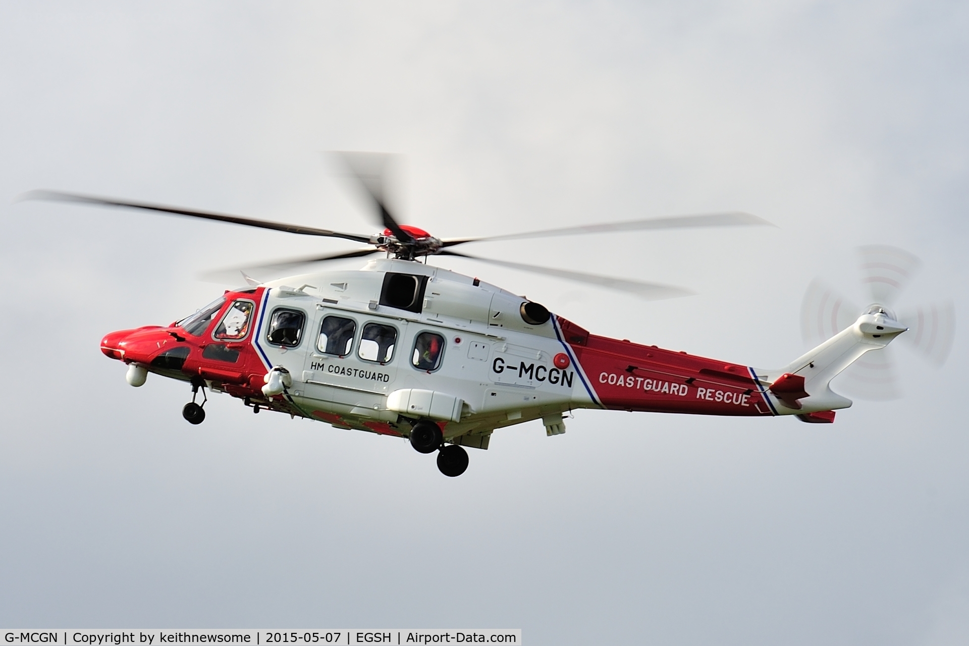 G-MCGN, 2014 AgustaWestland AW-189 C/N 92001, Returning from training.