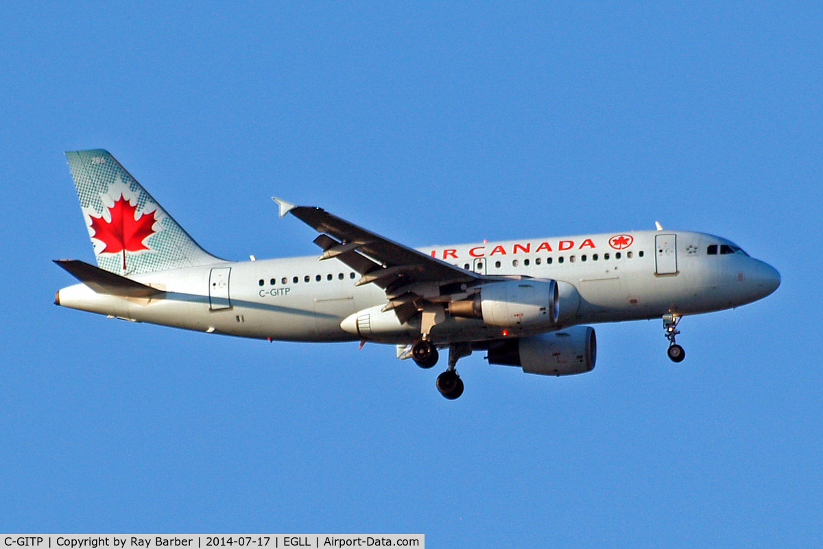 C-GITP, 2001 Airbus A319-112 C/N 1562, Airbus A319-114 [1562] (Air Canada) Home~17/07/2014