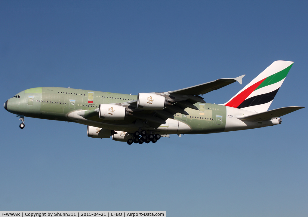 F-WWAR, 2015 Airbus A380-861 C/N 0190, C/n 0190 - For Emirates