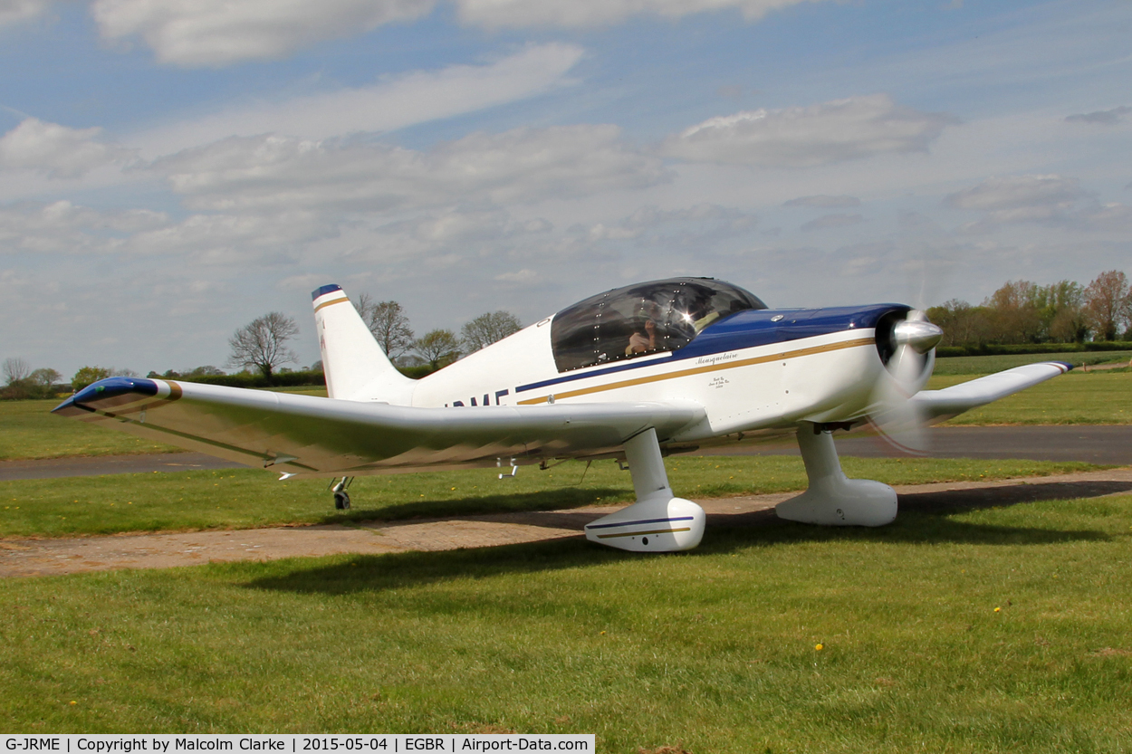 G-JRME, 2009 Jodel D-140E Mousquetaire IV C/N 444/PFA 251-13155, Jodel D-140E Mousquetaire IV at The Real Aeroplane Club's Auster Fly-In, Breighton Airfield, May 4th 2015.