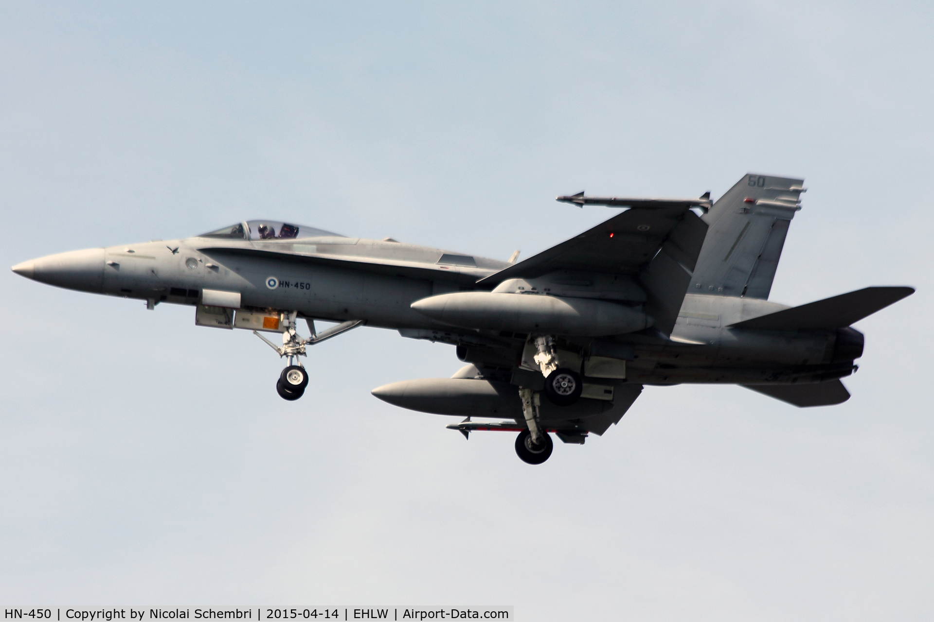 HN-450, McDonnell Douglas F-18C Hornet C/N 1480, Day 2 wave 2 landings