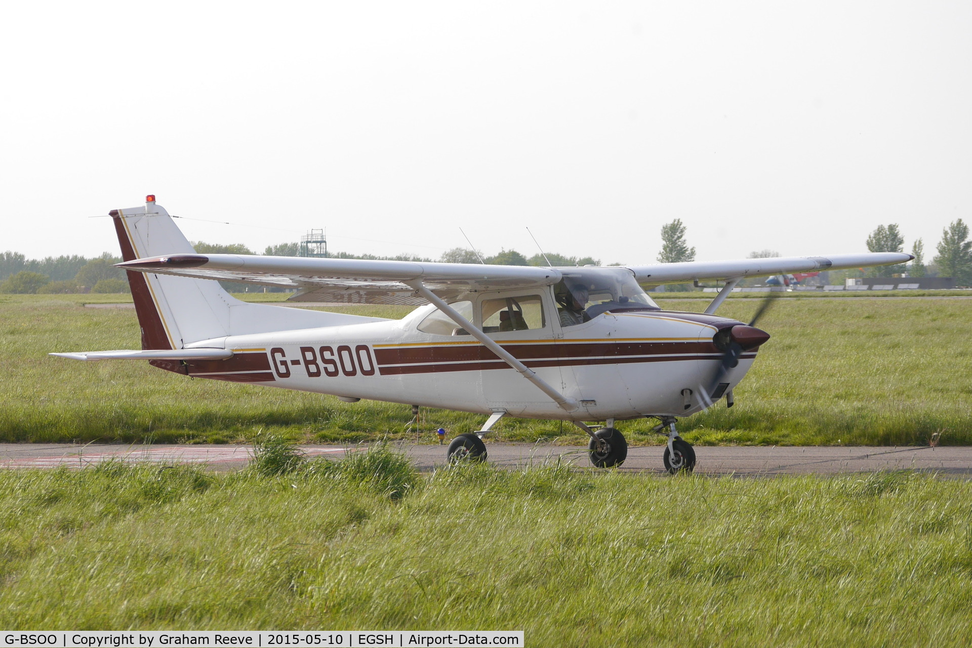 G-BSOO, 1964 Cessna 172F C/N 172-52431, About to depart from Norwich.