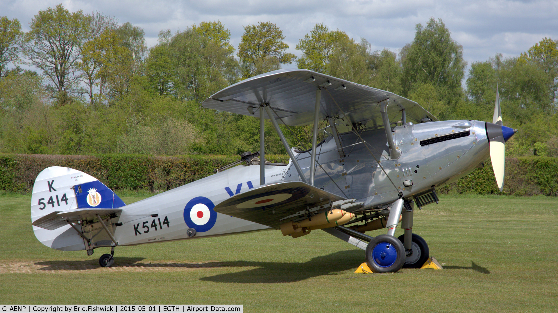 G-AENP, 1935 Hawker Hind C/N 41H/81902, 2. K5414's pre-Season check-over. 1st May 2015