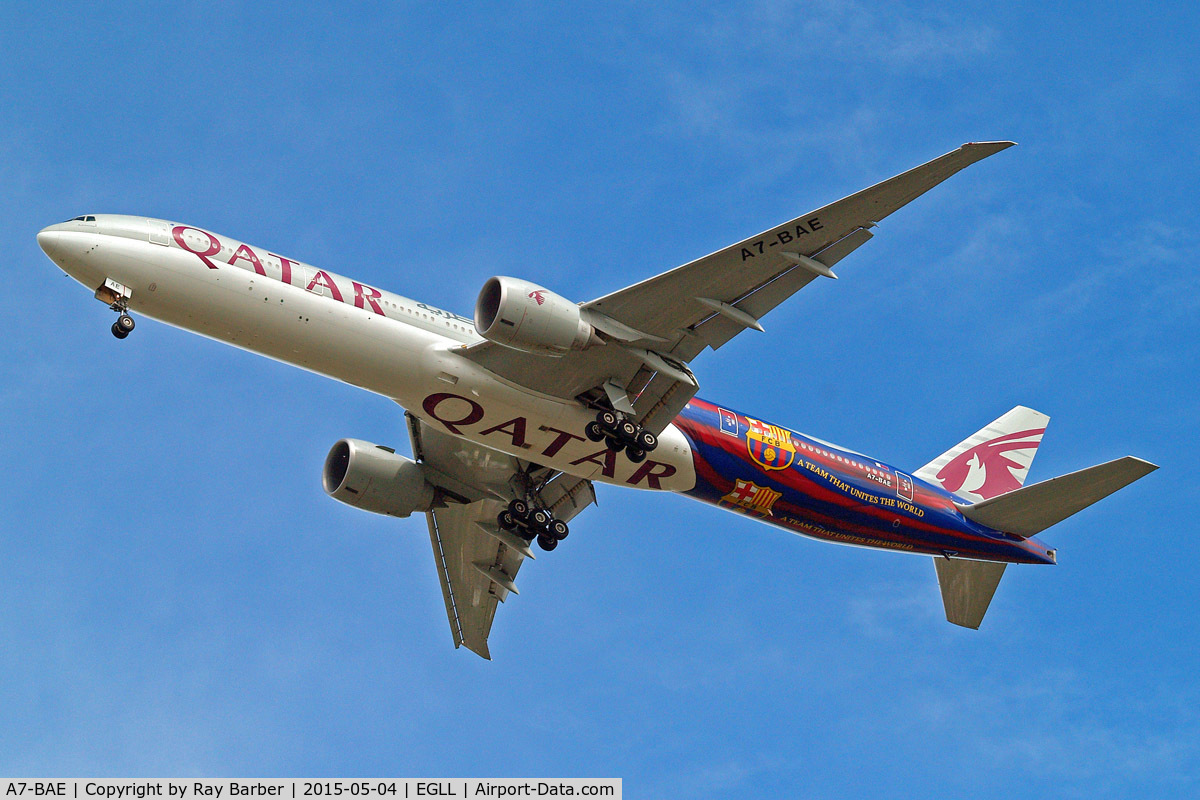 A7-BAE, 2009 Boeing 777-3DZ/ER C/N 36104, Boeing 777-3DZER [36104] (Qatar Airways) Home~G 04/05/2015